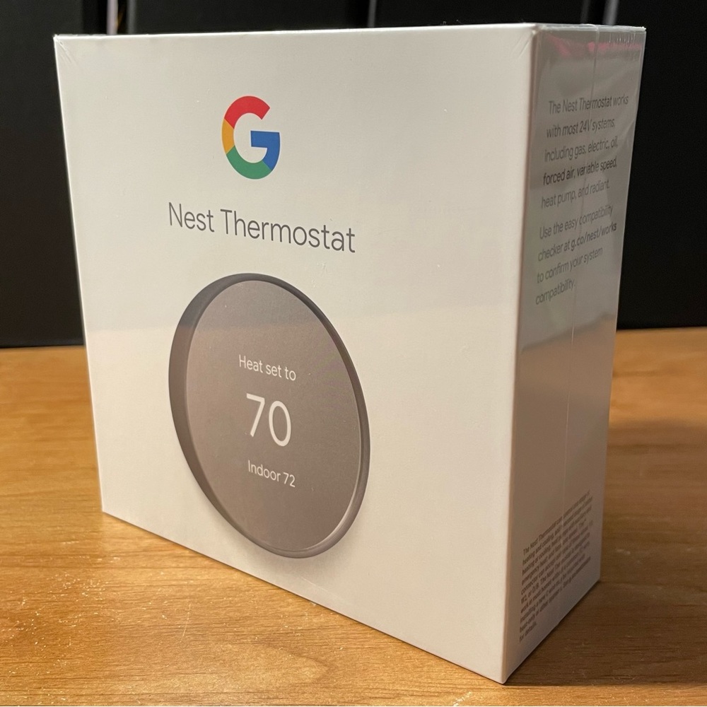 Google Nest Smart Thermostat, Charcoal - GA02081-US Latest Model FACTORY SEALED